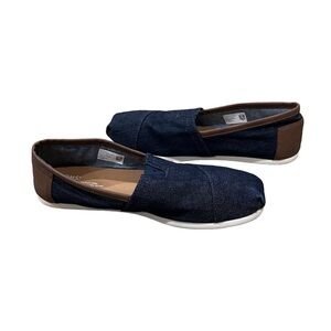 TOMS Blue Denim Classics Slip On Shoes Size 10.5 Men's